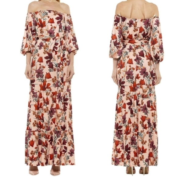 Alexia Admor Floral Party Maxi Dress S - Picture 2 of 5